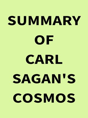 cover image of Summary of Carl Sagan's Cosmos